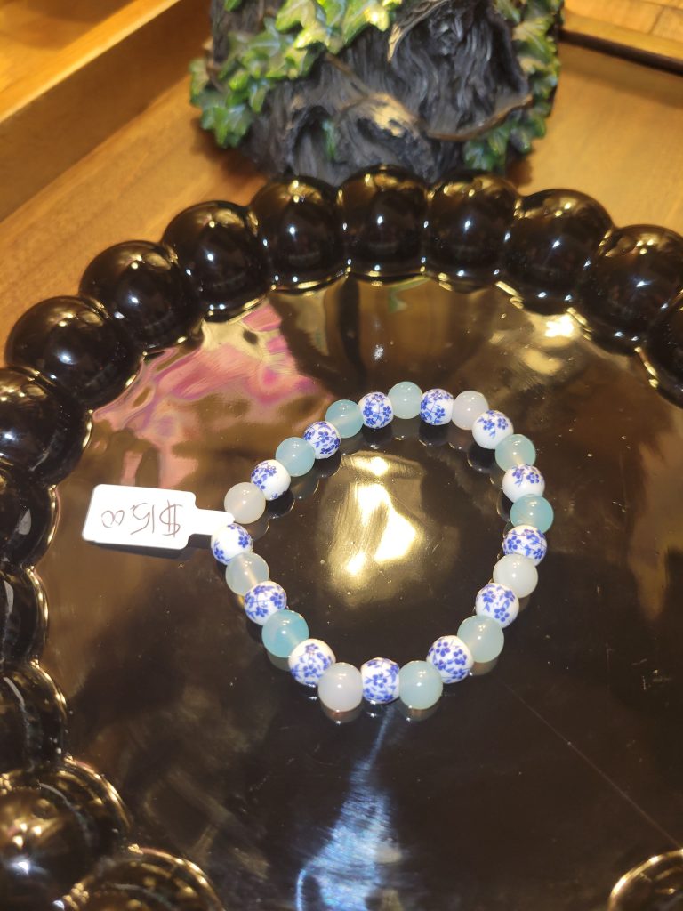 Porcelain Floral Stretch Bracelet